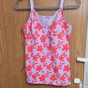 Ruby Ribbon Purple and Red Floral Chemise